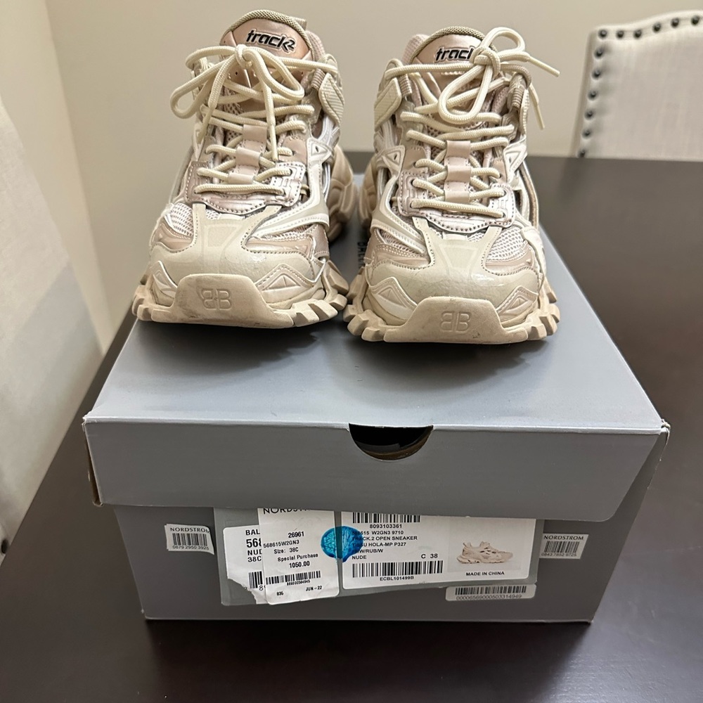 Balenciaga Cream Athletic Shoes - Picture 6 of 8